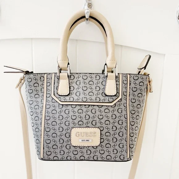 Guess Jet Set Travel Extra-Small Logo Top-Zip Tote Bag - Picture 3 of 7